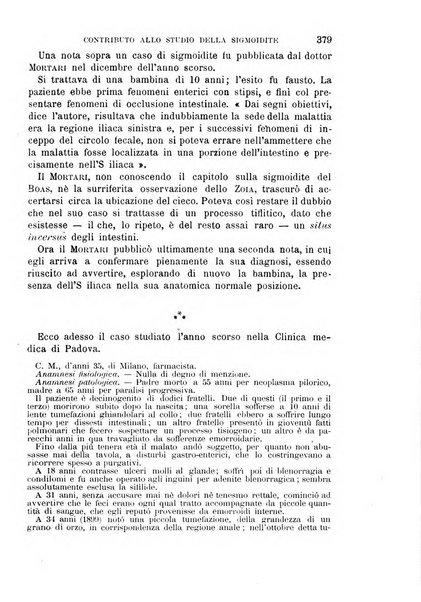 Il morgagni giornale indirizzato al progresso della medicina. Parte 1., Archivio o Memorie originali