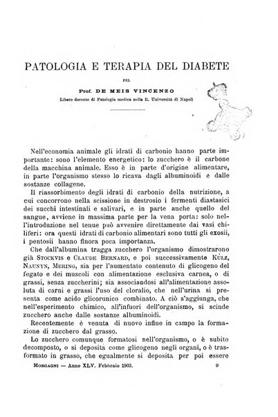 Il morgagni giornale indirizzato al progresso della medicina. Parte 1., Archivio o Memorie originali