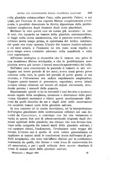 Il morgagni giornale indirizzato al progresso della medicina. Parte 1., Archivio o Memorie originali