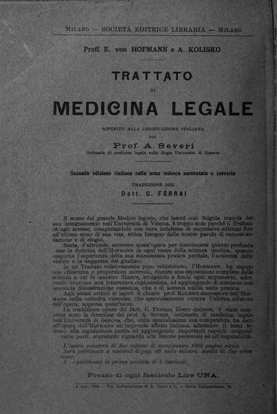 Il morgagni giornale indirizzato al progresso della medicina. Parte 1., Archivio o Memorie originali