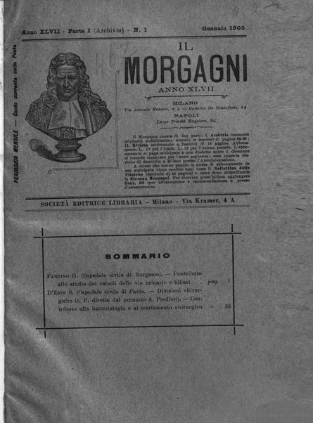 Il morgagni giornale indirizzato al progresso della medicina. Parte 1., Archivio o Memorie originali