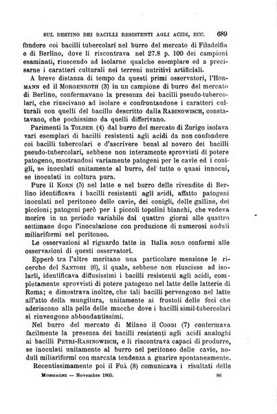 Il morgagni giornale indirizzato al progresso della medicina. Parte 1., Archivio o Memorie originali