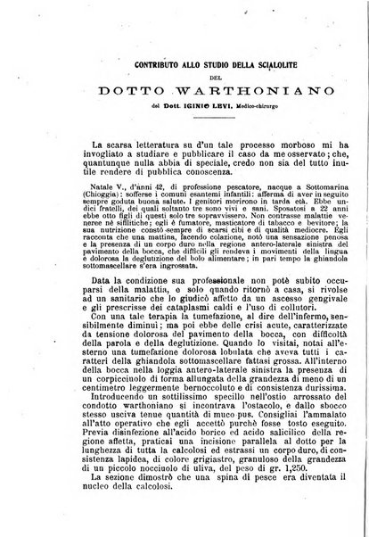 Il morgagni giornale indirizzato al progresso della medicina. Parte 1., Archivio o Memorie originali