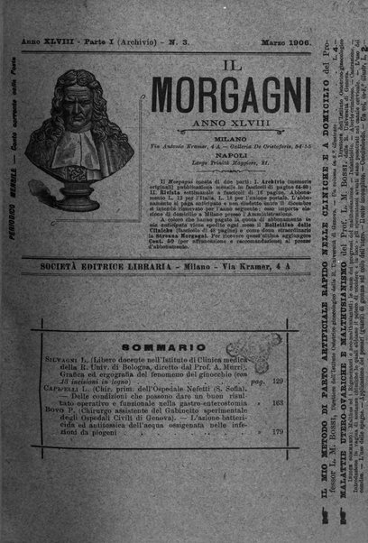 Il morgagni giornale indirizzato al progresso della medicina. Parte 1., Archivio o Memorie originali