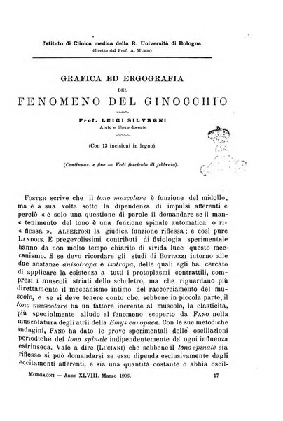 Il morgagni giornale indirizzato al progresso della medicina. Parte 1., Archivio o Memorie originali