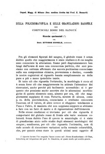 Il morgagni giornale indirizzato al progresso della medicina. Parte 1., Archivio o Memorie originali