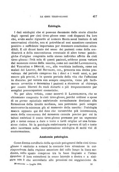 Il morgagni giornale indirizzato al progresso della medicina. Parte 1., Archivio o Memorie originali