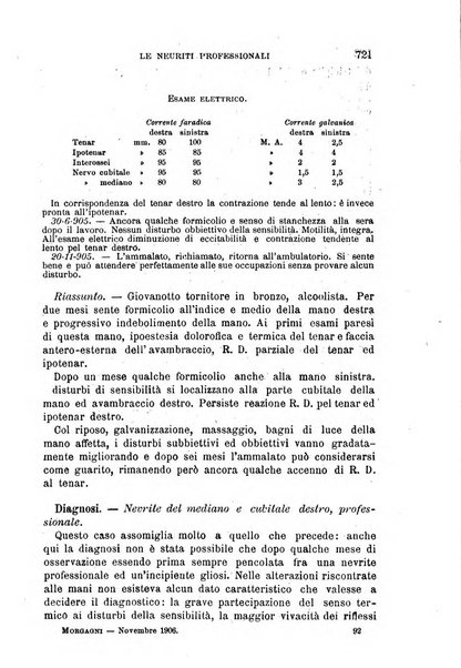 Il morgagni giornale indirizzato al progresso della medicina. Parte 1., Archivio o Memorie originali