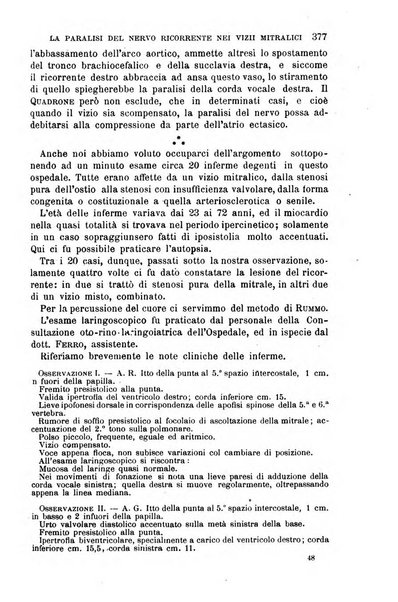 Il morgagni giornale indirizzato al progresso della medicina. Parte 1., Archivio o Memorie originali