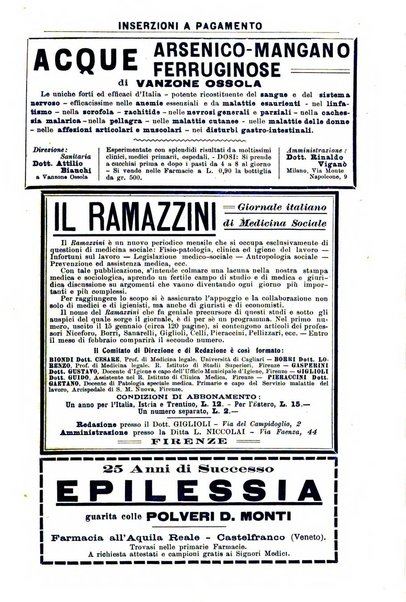 Il morgagni giornale indirizzato al progresso della medicina. Parte 1., Archivio o Memorie originali