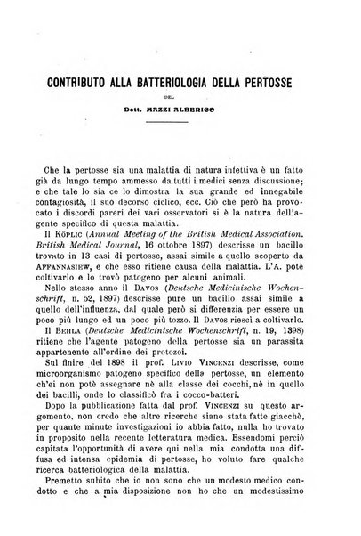 Il morgagni giornale indirizzato al progresso della medicina. Parte 1., Archivio o Memorie originali