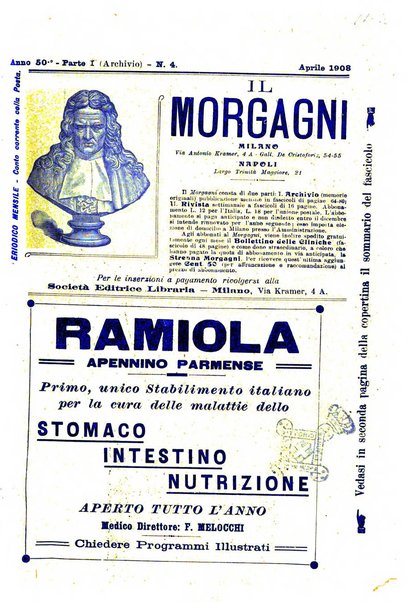 Il morgagni giornale indirizzato al progresso della medicina. Parte 1., Archivio o Memorie originali