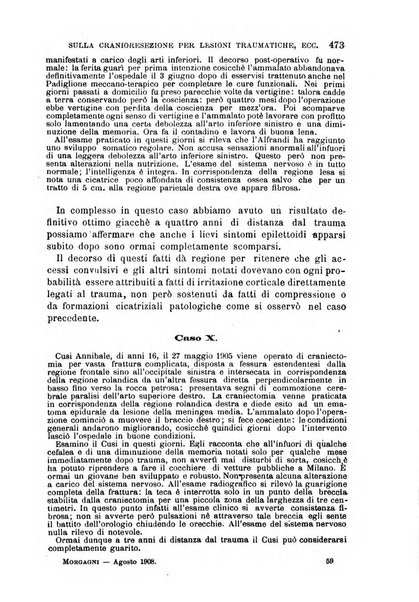 Il morgagni giornale indirizzato al progresso della medicina. Parte 1., Archivio o Memorie originali