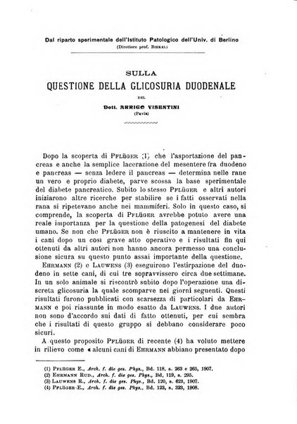 Il morgagni giornale indirizzato al progresso della medicina. Parte 1., Archivio o Memorie originali