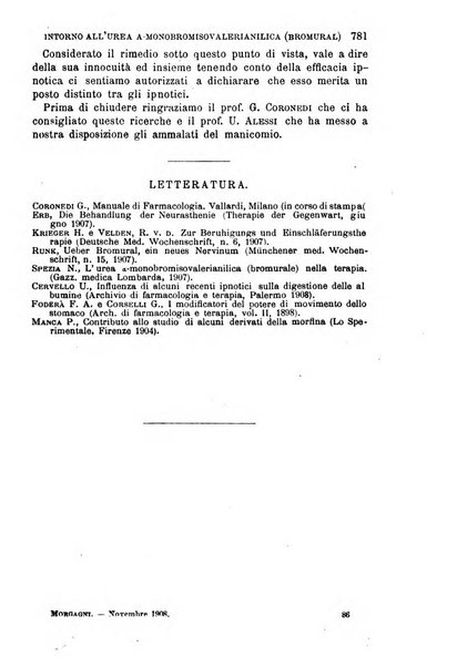 Il morgagni giornale indirizzato al progresso della medicina. Parte 1., Archivio o Memorie originali