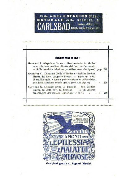 Il morgagni giornale indirizzato al progresso della medicina. Parte 1., Archivio o Memorie originali