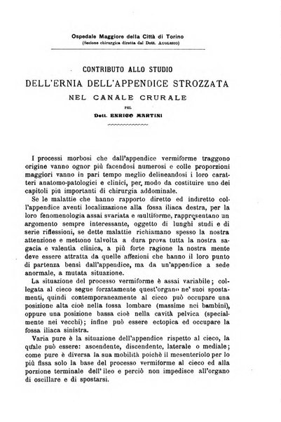 Il morgagni giornale indirizzato al progresso della medicina. Parte 1., Archivio o Memorie originali