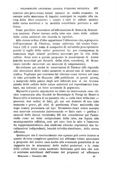 Il morgagni giornale indirizzato al progresso della medicina. Parte 1., Archivio o Memorie originali