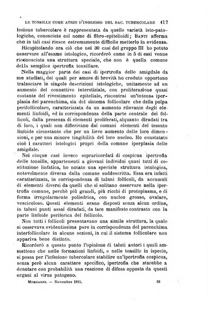 Il morgagni giornale indirizzato al progresso della medicina. Parte 1., Archivio o Memorie originali