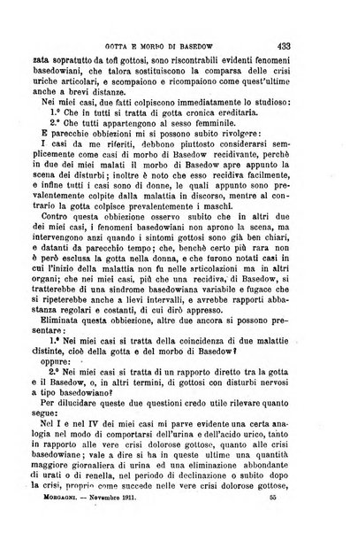 Il morgagni giornale indirizzato al progresso della medicina. Parte 1., Archivio o Memorie originali