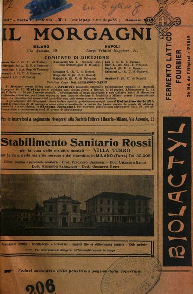 Il morgagni giornale indirizzato al progresso della medicina. Parte 1., Archivio o Memorie originali