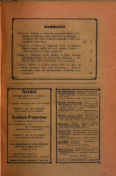 Il morgagni giornale indirizzato al progresso della medicina. Parte 1., Archivio o Memorie originali