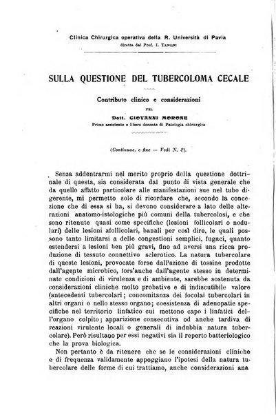 Il morgagni giornale indirizzato al progresso della medicina. Parte 1., Archivio o Memorie originali