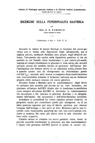 Il morgagni giornale indirizzato al progresso della medicina. Parte 1., Archivio o Memorie originali