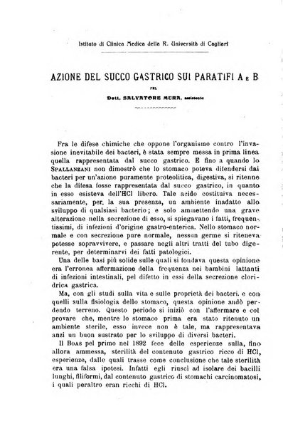 Il morgagni giornale indirizzato al progresso della medicina. Parte 1., Archivio o Memorie originali