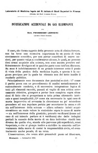 Il morgagni giornale indirizzato al progresso della medicina. Parte 1., Archivio o Memorie originali