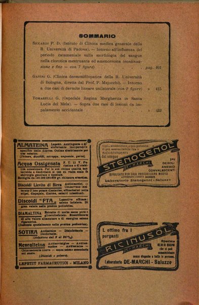 Il morgagni giornale indirizzato al progresso della medicina. Parte 1., Archivio o Memorie originali