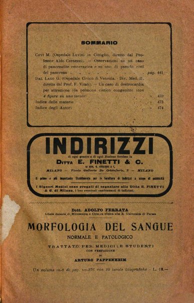 Il morgagni giornale indirizzato al progresso della medicina. Parte 1., Archivio o Memorie originali