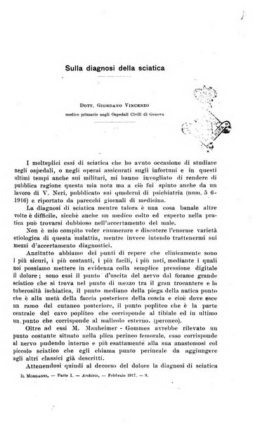 Il morgagni giornale indirizzato al progresso della medicina. Parte 1., Archivio o Memorie originali