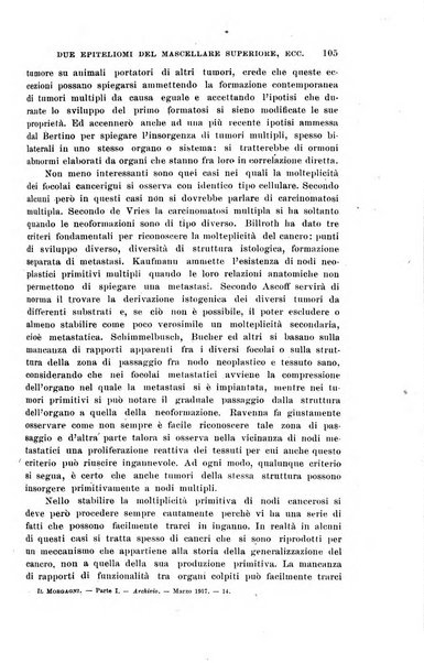 Il morgagni giornale indirizzato al progresso della medicina. Parte 1., Archivio o Memorie originali