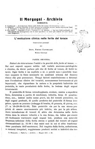 Il morgagni giornale indirizzato al progresso della medicina. Parte 1., Archivio o Memorie originali