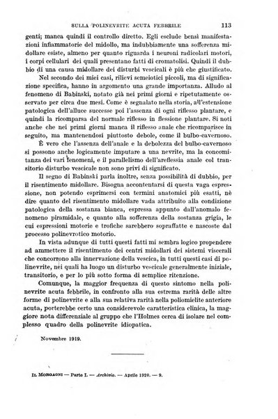 Il morgagni giornale indirizzato al progresso della medicina. Parte 1., Archivio o Memorie originali