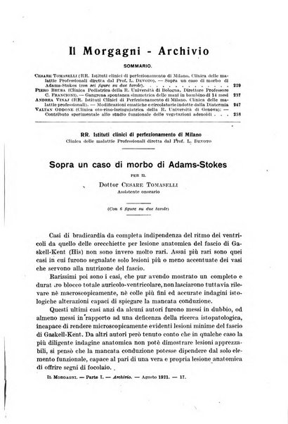 Il morgagni giornale indirizzato al progresso della medicina. Parte 1., Archivio o Memorie originali