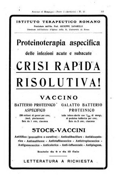 Il morgagni giornale indirizzato al progresso della medicina. Parte 1., Archivio o Memorie originali