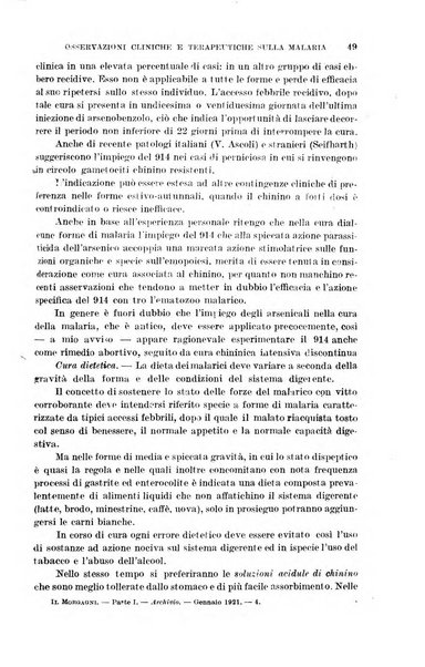 Il morgagni giornale indirizzato al progresso della medicina. Parte 1., Archivio o Memorie originali