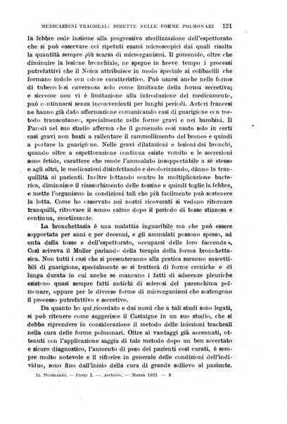 Il morgagni giornale indirizzato al progresso della medicina. Parte 1., Archivio o Memorie originali