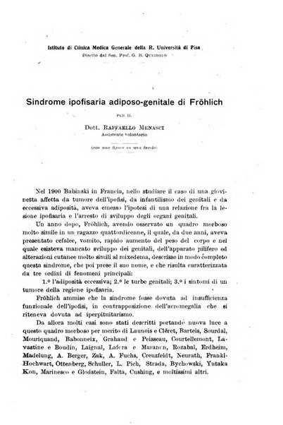 Il morgagni giornale indirizzato al progresso della medicina. Parte 1., Archivio o Memorie originali