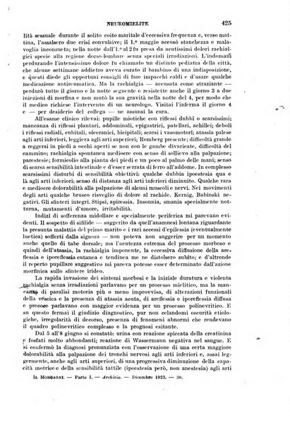 Il morgagni giornale indirizzato al progresso della medicina. Parte 1., Archivio o Memorie originali