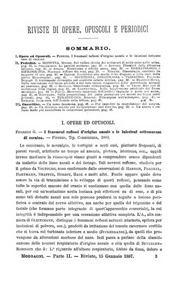 Il morgagni giornale indirizzato al progresso della medicina. Parte 2., Riviste