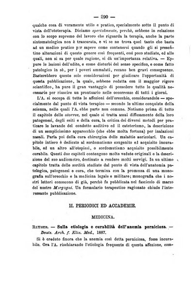 Il morgagni giornale indirizzato al progresso della medicina. Parte 2., Riviste