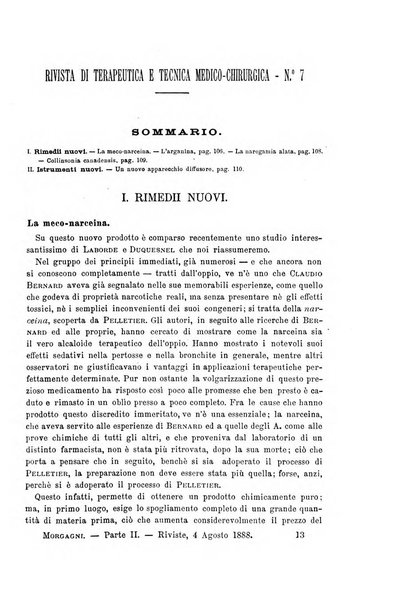 Il morgagni giornale indirizzato al progresso della medicina. Parte 2., Riviste