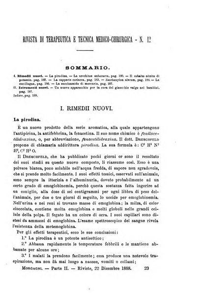 Il morgagni giornale indirizzato al progresso della medicina. Parte 2., Riviste