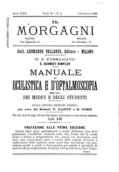 Il morgagni giornale indirizzato al progresso della medicina. Parte 2., Riviste