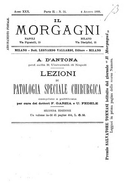 Il morgagni giornale indirizzato al progresso della medicina. Parte 2., Riviste