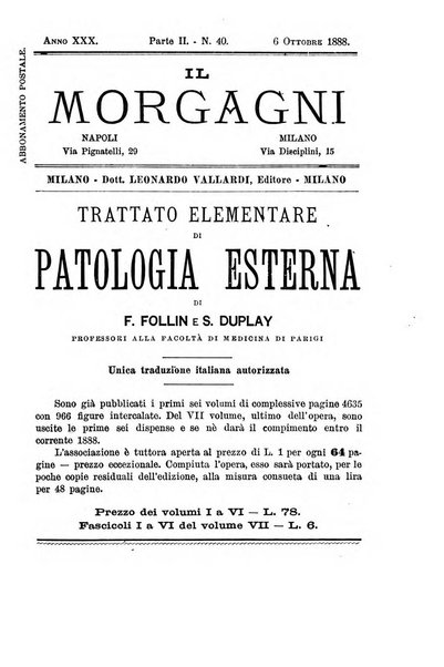 Il morgagni giornale indirizzato al progresso della medicina. Parte 2., Riviste