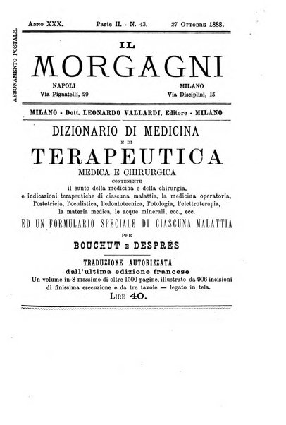 Il morgagni giornale indirizzato al progresso della medicina. Parte 2., Riviste